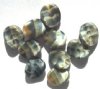 10 16mm Light Topaz/Black Tortoise Wavy Disks